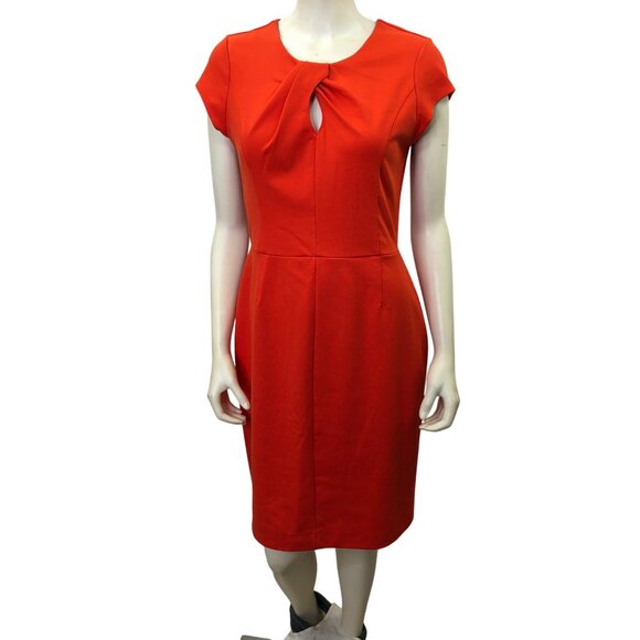 Banana Republic Womens Orange Keyhole Sheath Dress Size 8‎ - Picture 1 of 6